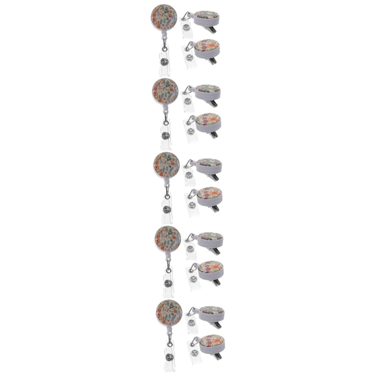 Angoily 5 Set Fibbia A Fiore Facile Da Tirare Porta Badge Clip Per Badge Id Clip Circolare Per Badge Fibbia Di Badge Titolare Del Badge Di Sicurezza Clip Di Badge Metallico Abs 3 Pezzi * 5