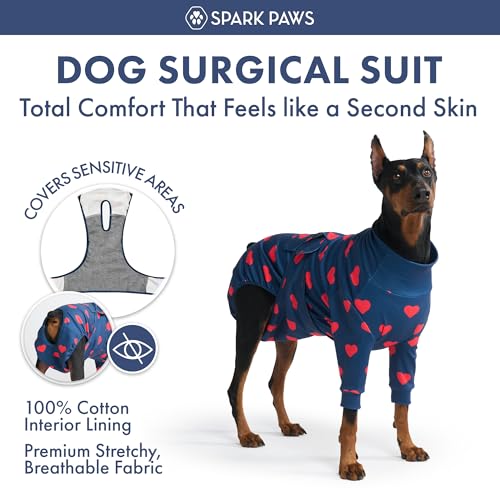 Image of Spark Paws Dog Recovery Suit - Surgical Onesie After Surgery, Male & Female