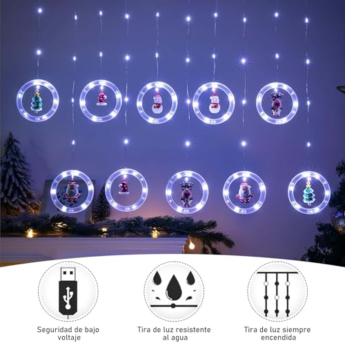 Consejos y comparativas para Comprar Luces de cortina para ventanas navideñas los mejores 10. 8 Imagen adicional