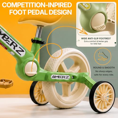 Image of Velo-Glide 3-in-1 Tricycle for Kids | Kids Cycle with Convertible Balance Bike, Training Wheels & Pedals | Adjustable Seat | Baby Cycle & Toddler Bicycle for Boys & Girls