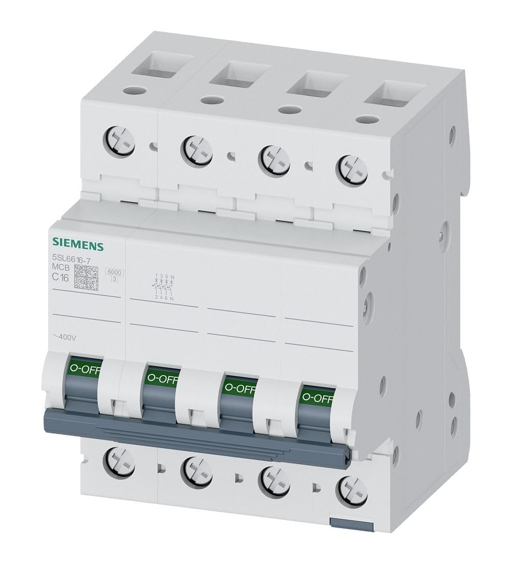 Siemens 5SL6616-7 Miniature Circuit Breaker 6kA 3+N POLE C-16A
