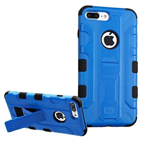 Asmyna Cell Phone Case for Apple iPhone 7 Plus - Natural Dark Blue/Black Cover