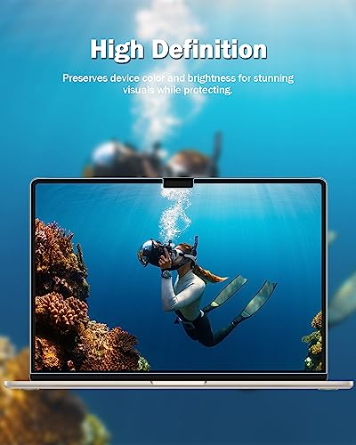 Image of Saco Screen Protector Compatible with MacBook Air 15.3-inch 2025 2024 2023 M4 A3241 M3 A3114 M2 A2941 Liquid Retina Display & Touch ID, Fiber Glossy Film /Anti Scratch Laptop Screen Protector