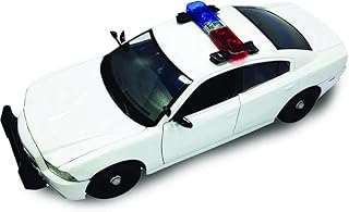 Dodge Charger Pursuit Unmarked White Police Car 1/24 Model Car by Motormax