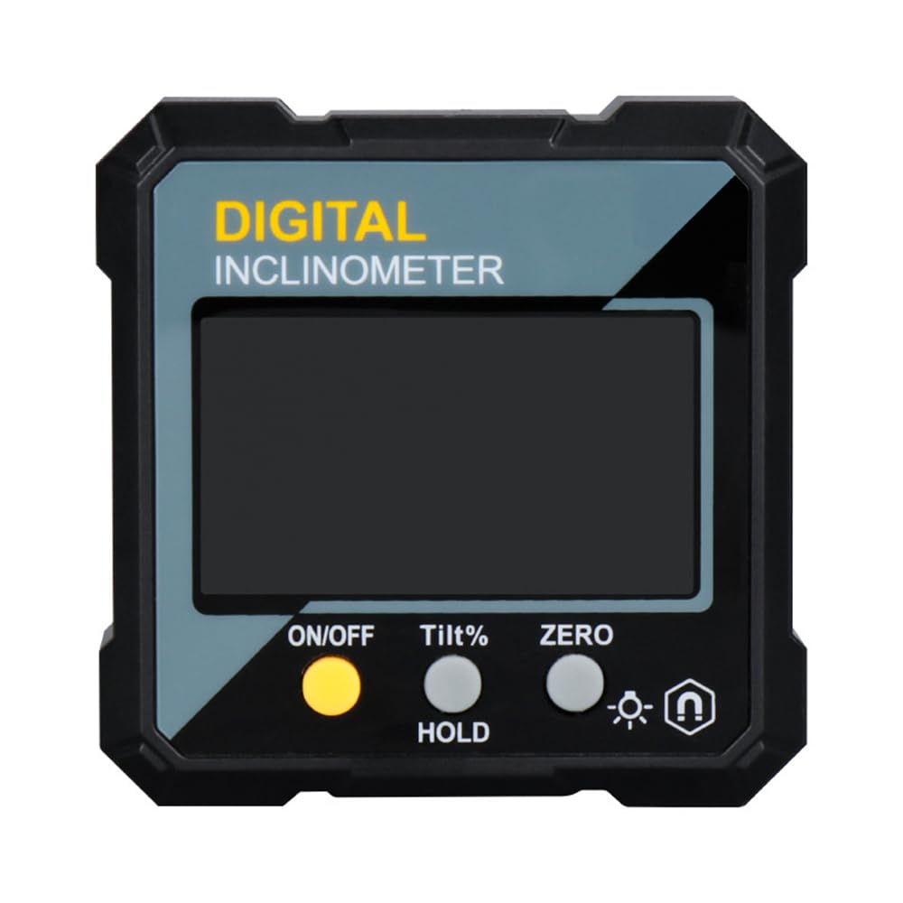 Sarini Digital Inclinometer, High Precision Angle Measuring Instrument with LCD Display