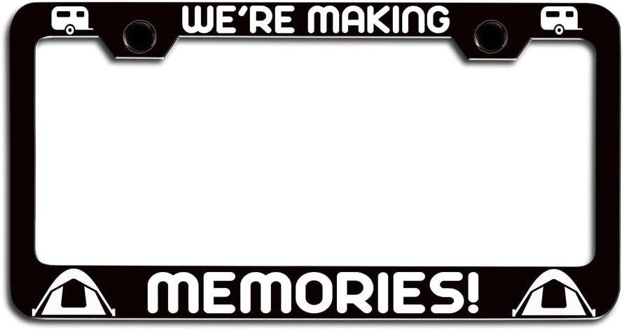 Makoroni - WE’RE Making Memories! Camping License Plate Frame, License Tag Holder