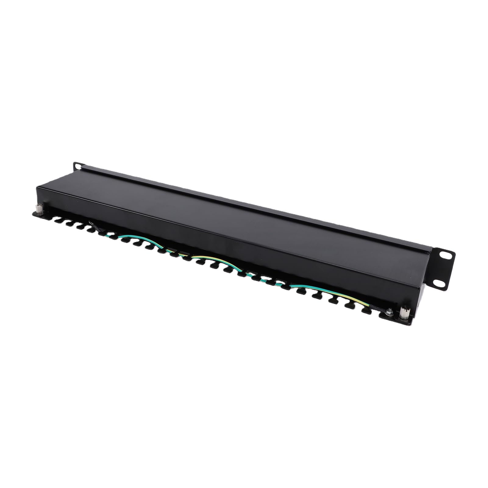 Cryfokt Panneau de Brassage Cat 7, Panneau Réseau blindé 24 Ports 10 | Montage Rack 19" pour Cat6A/Cat6, Acier laminé, Blindage EMI/RFI, Câblage T568A/B