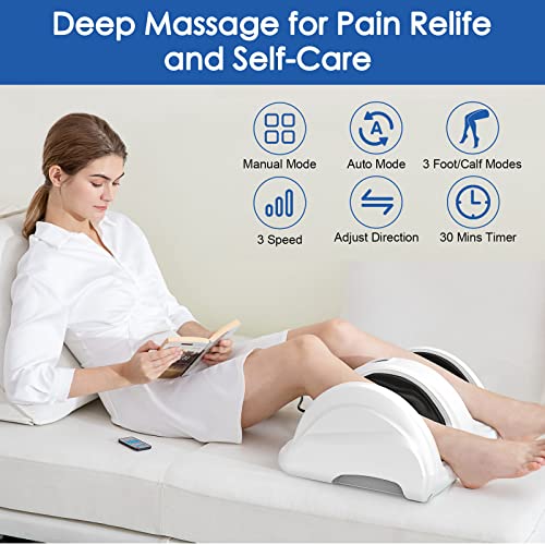 Twt Electric Foot Massager - Deep Tissue Kneading Massage Machine For Increacing Blood Circulation, Lasting Pain Relief, Plantar Fasciitis, Neuropathy - Heated Portable And Remote Control #TOP2
