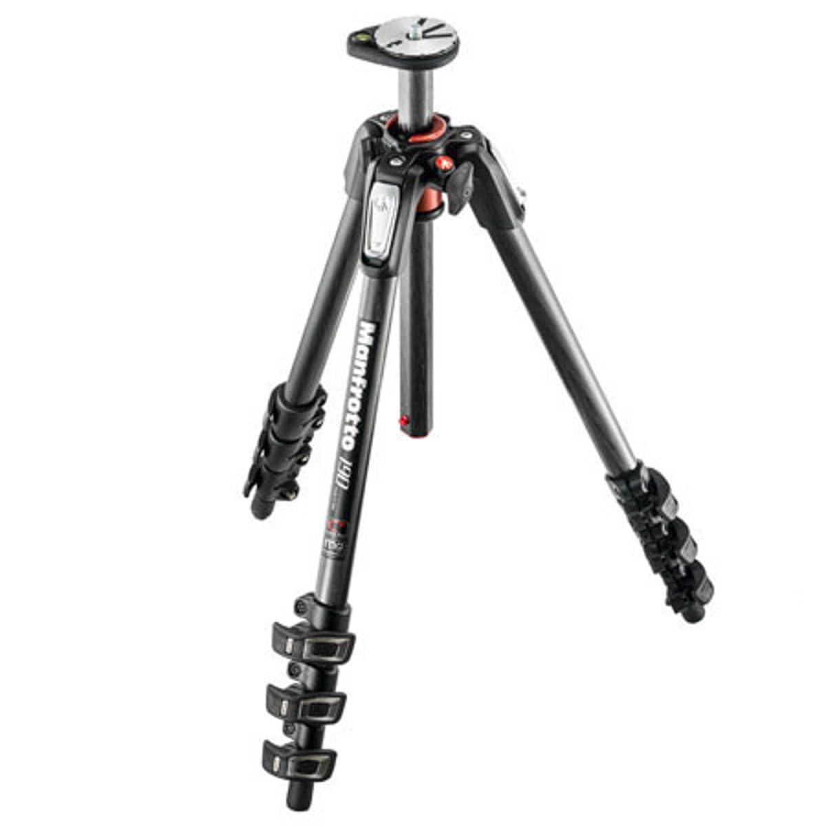 Manfrotto MT190CXPRO4 Stativ aus Kohlefaser, 4 Abschnitte, Schwarz