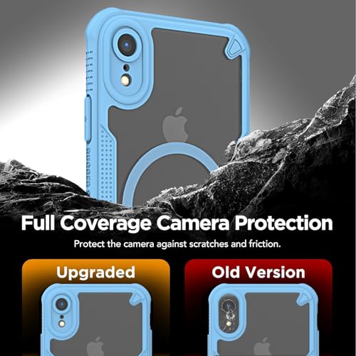 Coque de protection iPhone XR MagSafe bleue mate haute finition