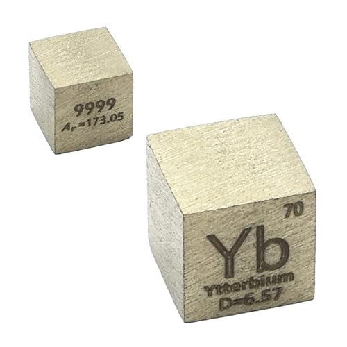 Miniatura 4 de Juego de 9 cubos de elementos de 0.39 pulgadas de densidad, 0.39 pulgadas para colección de mesas periódicas de hasta 99.99 % de pureza (0.39