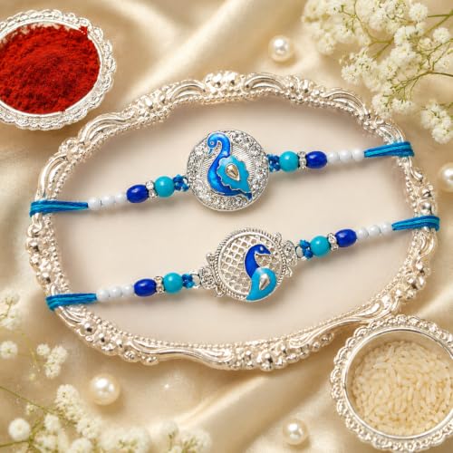 Image of Dreamica Designer Set of 2 Rakhi, 600 ML Best Bro Sipper, Pen, Trophy Showpiece, Fridge Magnet, Greeting Card and Tilak Set | Best Rakhi Gift for Brother