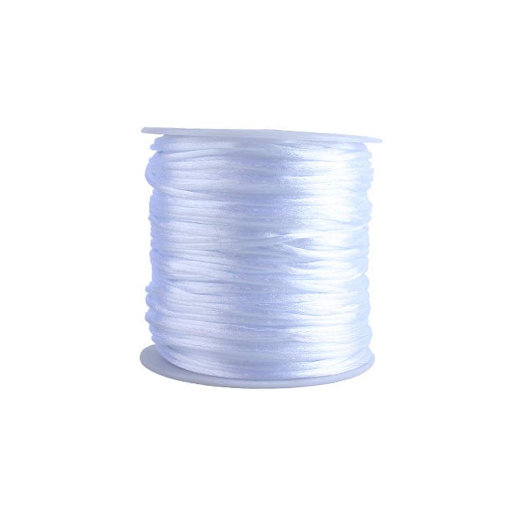 60m / Roll 1.5mm Cord Baby Teething Chain Clip Necklace Making Rope Decoration Garland Wreath Pendant Easter Decor Decorations Basket Gift Hanger Lights Door Small