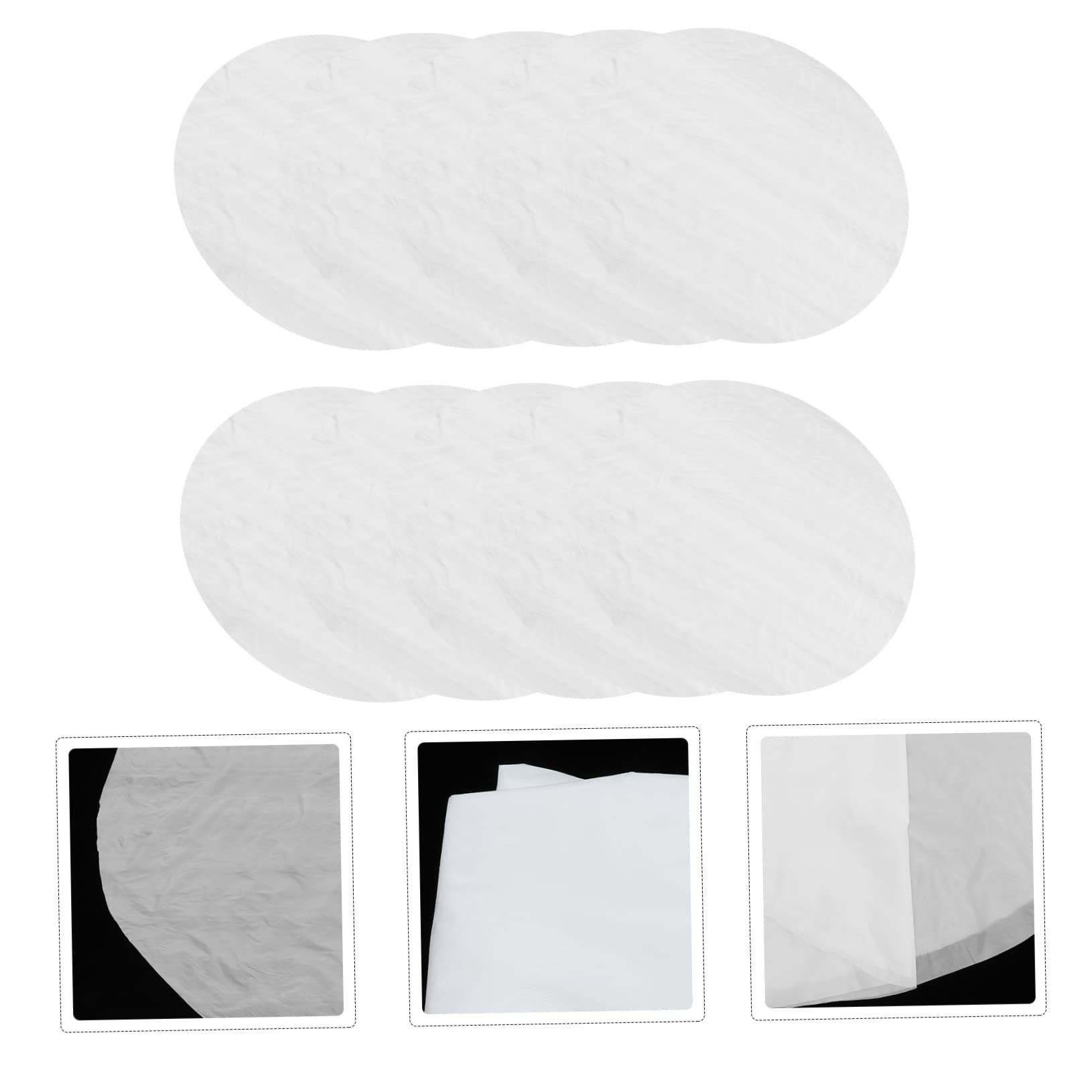 BEBEMOKO 10pcs Disposable Plastic Table Covers Thicker Boho Tablecloth for Round Table Outdoor Dining Tablecloth