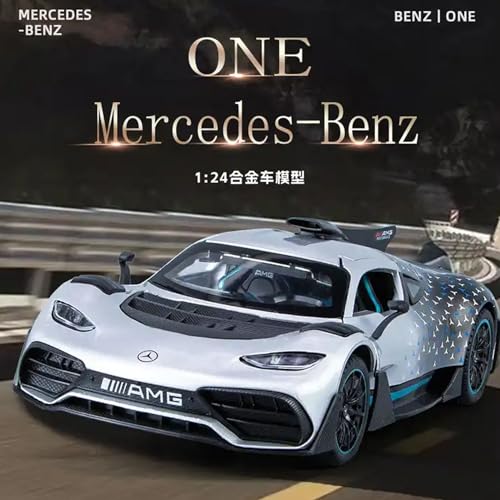 Image of 1:24 Scale Big Mercedes Benz Amg One Model Diecast Metal Pullback Toy Car With Openable Doors & Light, Music Boys Car For Kids Best Toys Gifts Toys For Kids (Rendom Color),Multicolor