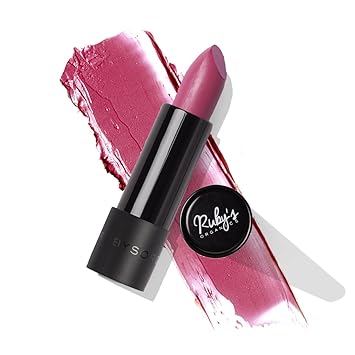 Ruby's Organics Semi-Matte Lipstick | Rich Pigment, Long Lasting, Comfortable, Non-drying, Hydrating & Nourishing | Natural Organic Makeup, Paraben-free | Mauve, 3.7g