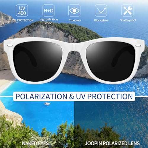 Image of Joopin Square Sunglasses Polarized UV400 Designer Sun Glasses Men Women | Oversized, Plastic Frame, Retro, Vintage, Unisex, Trendy Shades for Driving, Party, Fishing, Business, Costume