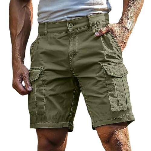 Short cargo homme coupe ample en tissu léger vintage pour l'été