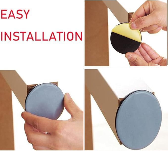 MR. DIY Crafts 8 Pcs, Magic Sliders Self-Adhesive Furniture Glide Sliders with PTFE Material, Floor Protector for Easy Moving (8, Grey, 2.5 x2.5 x0.5 cm)