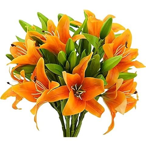 MINYULUA Artificial Tiger Lily Flowers Cover