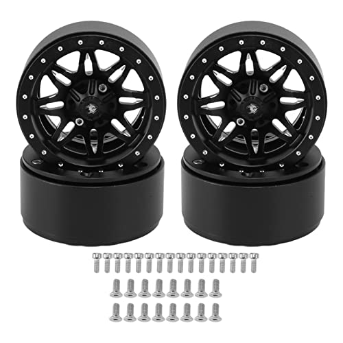 Moyeux de roue RC haute précision en aluminium robuste argent noir pour SCX10 Traxxas