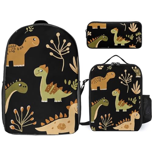 Dinosaurs Pattern Large Travel Backpacks Carry on Backpack Weekender Bag with 2 Storage Pockets for Men And Women