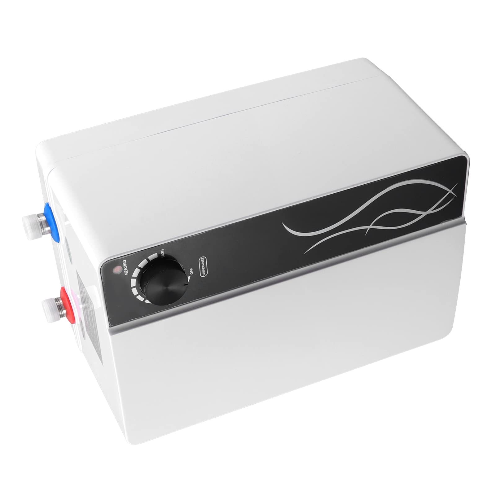 Fdit Scaldabagno Elettrico Mini, Boiler Compatto 8 L con Uscita Acqua | Scocca in ABS, Serbatoio in Acciaio Inox Alimentare, 1500W, IPX4, 30-65°C