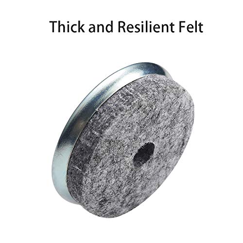 Screw on Furniture Felt Pads Slides Gray for Wooden Chair Legs -FURNIGEAR Best Wood Floor Protectors Protect Your Hardwood & Laminate Flooring (1-1/4'',20 Pieces) - Thumbnail 3