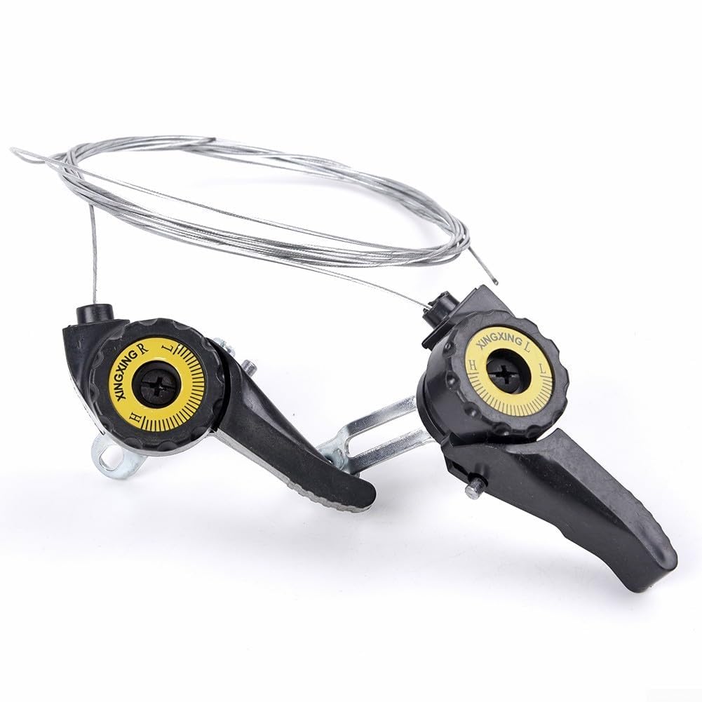 Palanca de cambios completa con cable para bicicletas de montaña, ideal para todos los entusiastas del ciclismo (negro)