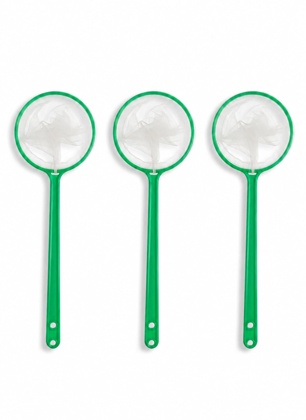 Aquarium Fish Net, Fine Small Aquarium Bowl Fish Net with Plastic Handle for Fish Catching & Tank Cleaning, Green, Pack of 3-image-45