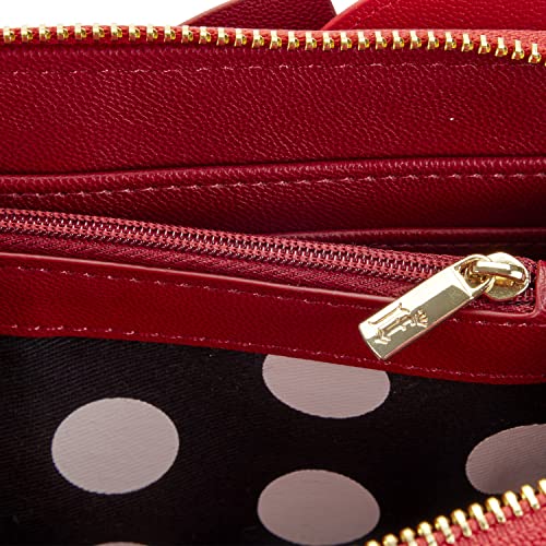 Loungefly Disney Minnie Mouse Red Faux Leather Wallet with Embellished Ears and Bow4
