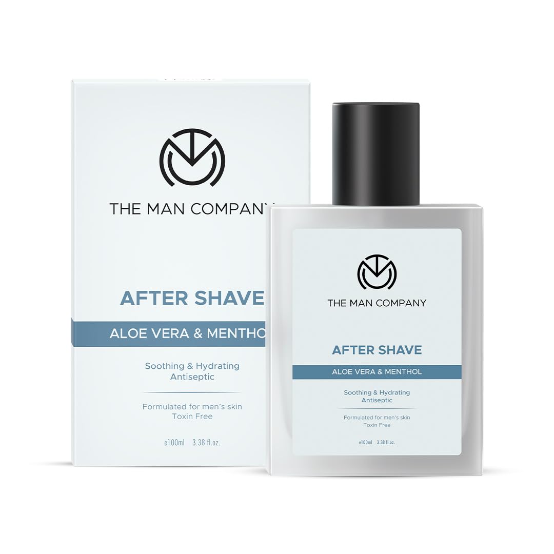 The Man Company After Shave Spray für Herren mit Aloevera und Menthol | Beruhigt, beruhigt, frische Haut | Post-Shave-Sprühlotion – 100 ml
