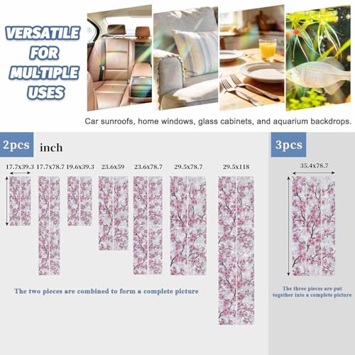 Vinilo Decorativo para Ventana Pink Cherry Blossoms 18x39 in miniatura 4