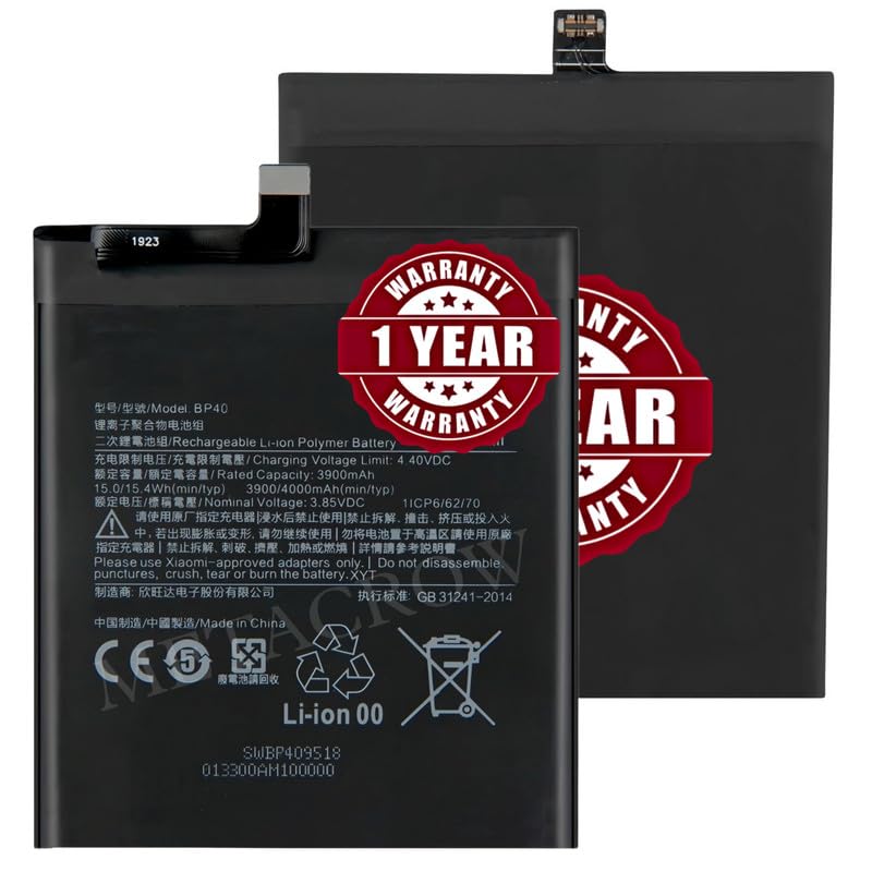 Original BP40 Battery Compatible for Xiaomi Redmi K20 Pro | Xiaomi Mi 9T Pro - (4000mAh) - 1 Year Warranty_MC2