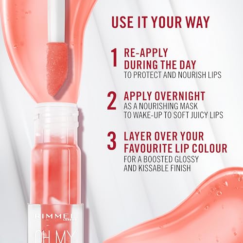 Rimmel Oh My Gloss! Lip Oil - 001 - Pink Flush - Image 5