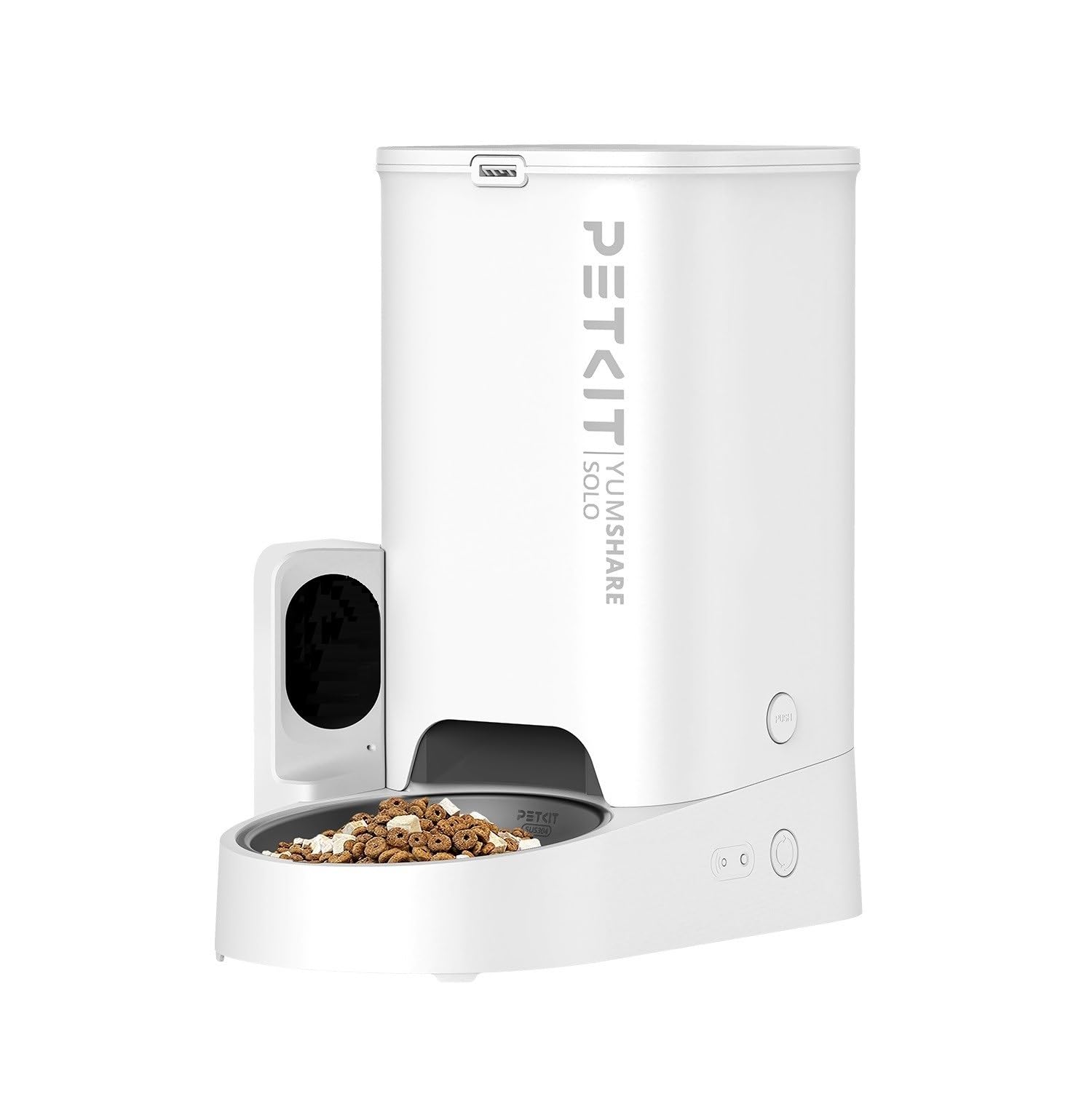 PETKIT Distributore Automatico Cibo per Gatti e Cani con Telecamera HD 1080P, WiFi 2.4G, 3L, Fino a 5 Pasti al Giorno, Ciotola in Acciaio Inossidabile