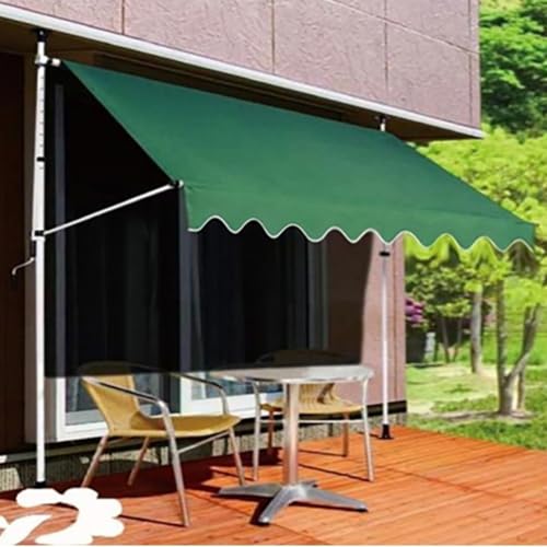 Tissu de remplacement pour auvent de terrasse en polyester imperméable haute durabilité vert - 7