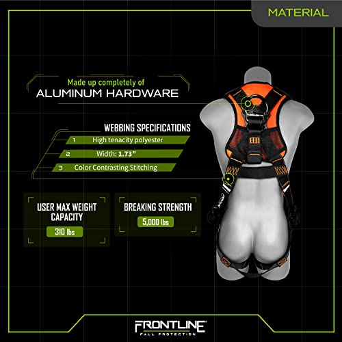 Image of FRONTLINE FALL PROTECTION Harnesses + D-Ring+ Multiple Styles + OSHA and ANSI compliant