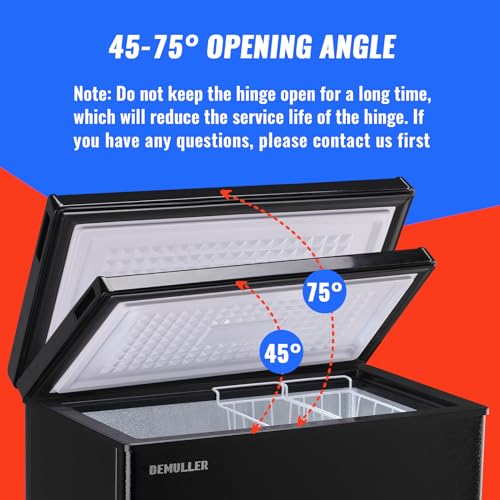 5.0 CU.FT Deep Freezer Top Open Door Mini Chest Freezer with Removable Storage Basket for Home Kitchen Garage