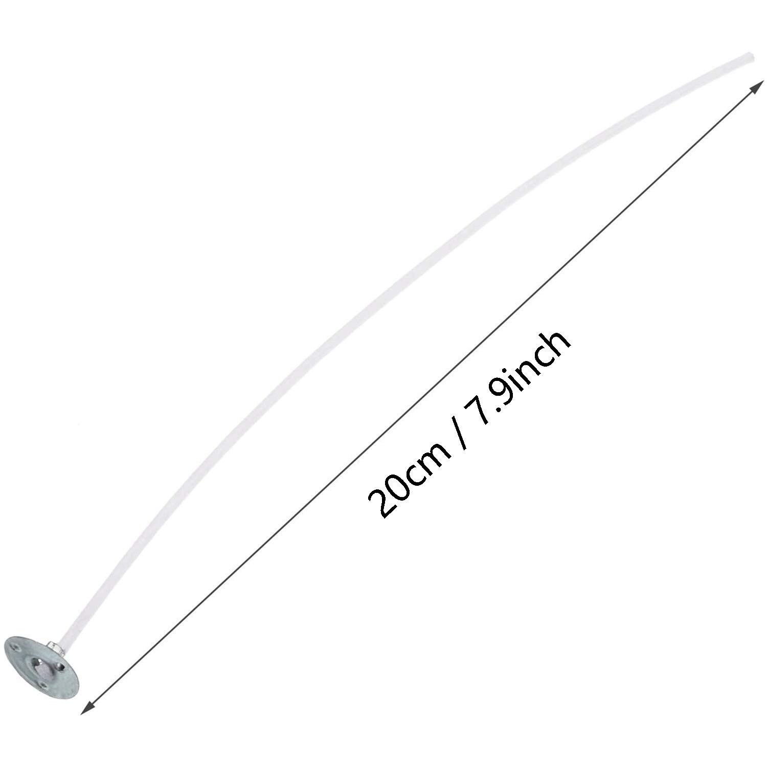 Stoppini per candele per realizzare candele, 100 stoppini in cotone pre-cerati da 10 cm, con 5 supporti per stoppini e 3 fogli di adesivi a pois, per realizzare candele, artigianato fai da