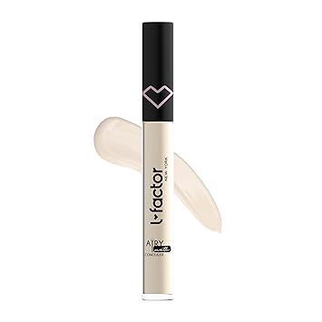 L Factor New York Airy Matte Liquid Concealer for Women | Lightweight and Sweatproof Liquid Concealer, Waterproof Concealer Long Wear | Full-Coverage, Soft Matte Finish, Ultra Blendable - 3.5ml, Fairb