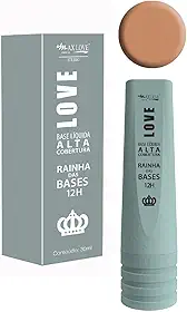 Base Líquida Alta Cobertura Max Love - Rainha Das Bases 12 Horas - Longa Duração, Acabamento Matte Aveludado, Cor 607