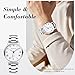 RORIOS Reloj Cuarzo Analógico Cronógrafo Simple Doble o Triple Relojes con Números Digitales y Romanos Clásico Moda Correa de Acero Inoxidable Impermeable Watches Blanco A Imagen de RORIOS Reloj Cuarzo Analógico Cronógrafo Simple Doble o Triple Relojes con Números Digitales y Romanos Clásico Moda Correa de Acero Inoxidable Impermeable Watches Blanco A