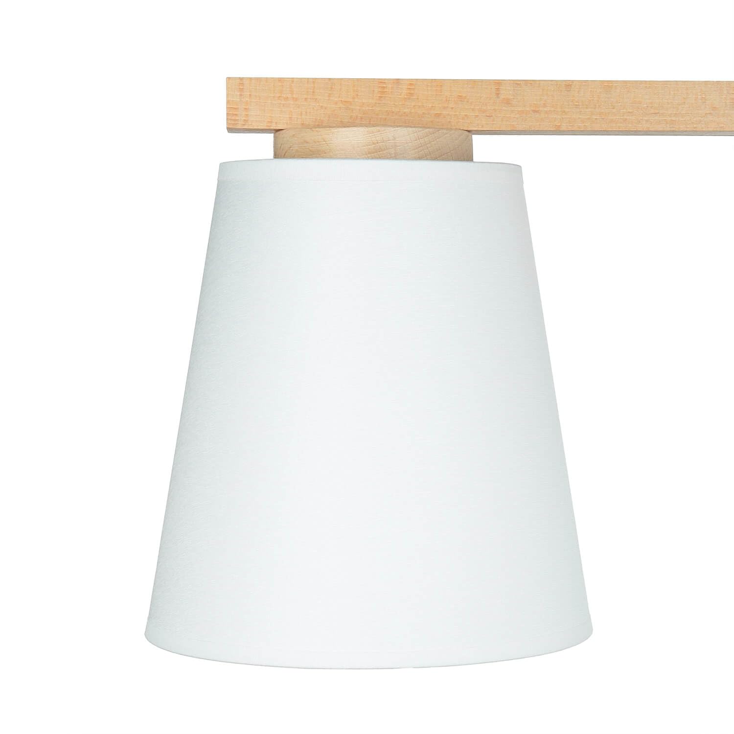 Moderne Deckenlampe Aus Holz & Stoff – Skandinavisches Design, Weiß, Für Wohnzimmer, Schlafzimmer Oder Essbereich