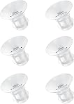 Flange Inserts 10PCS 13/15/17/19/21mm*2 Compatible with Momcozy M5/M6/M9/S12pro/S9pro/Spectra/Medela/Willow/TSRETE 24mm Breast Pump Shields/Flanges,Reduce 24mm Tunnel Down to Correct Size