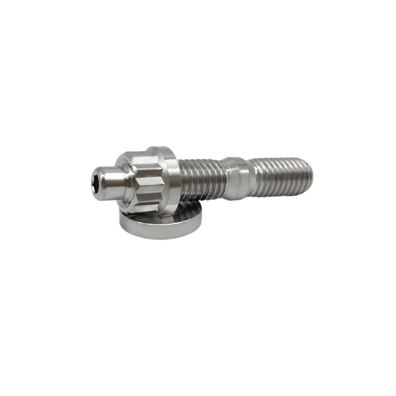 RISON-Titanium 12 Set Titan Stehbolzen für Auspuffkrümmer M8 M10, Auspuffkrümmerbolzen Mutter Kit, Auspuffkrümmer-Flanschmuttern Stiftschrauben Abgaskrümmer für Auspuffanlagen PKW Motoren Geeignet