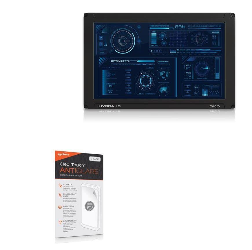 BoxWave Screen Protector Compatible with ZMicro Hyrdra Display (15.6 in) - ClearTouch Anti-Glare (2-Pack), Anti-Fingerprint Matte Film Skin
