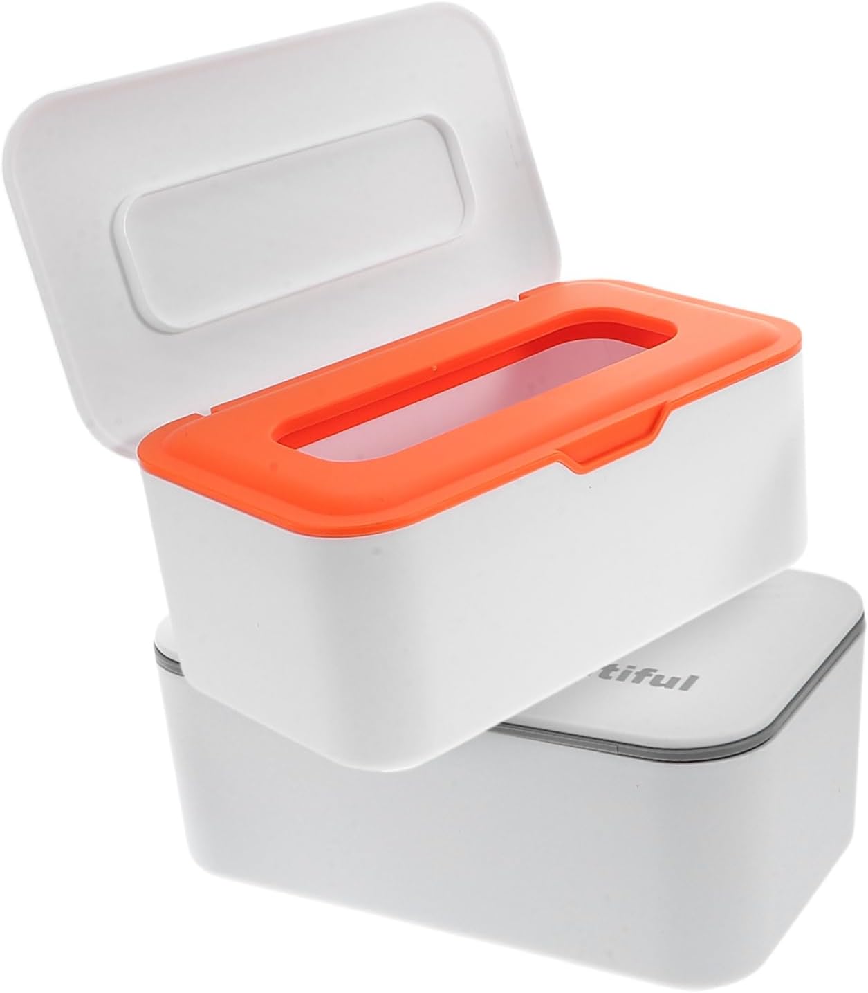 DECHOUS 2pcs Sealed Wet Tissue Tissue Dispenser Wipes Storage Box for Home Refillable Wipes Holder Compact Portable