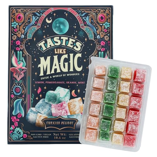 Turkish Delight Candy Gift Box, Mix Fruit - Lemon Pomegranate Ora...