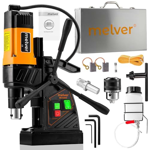 MELVER Fi Perceuse magnétique 40 mm, carotteuse, 1480 W, légère :10 kg